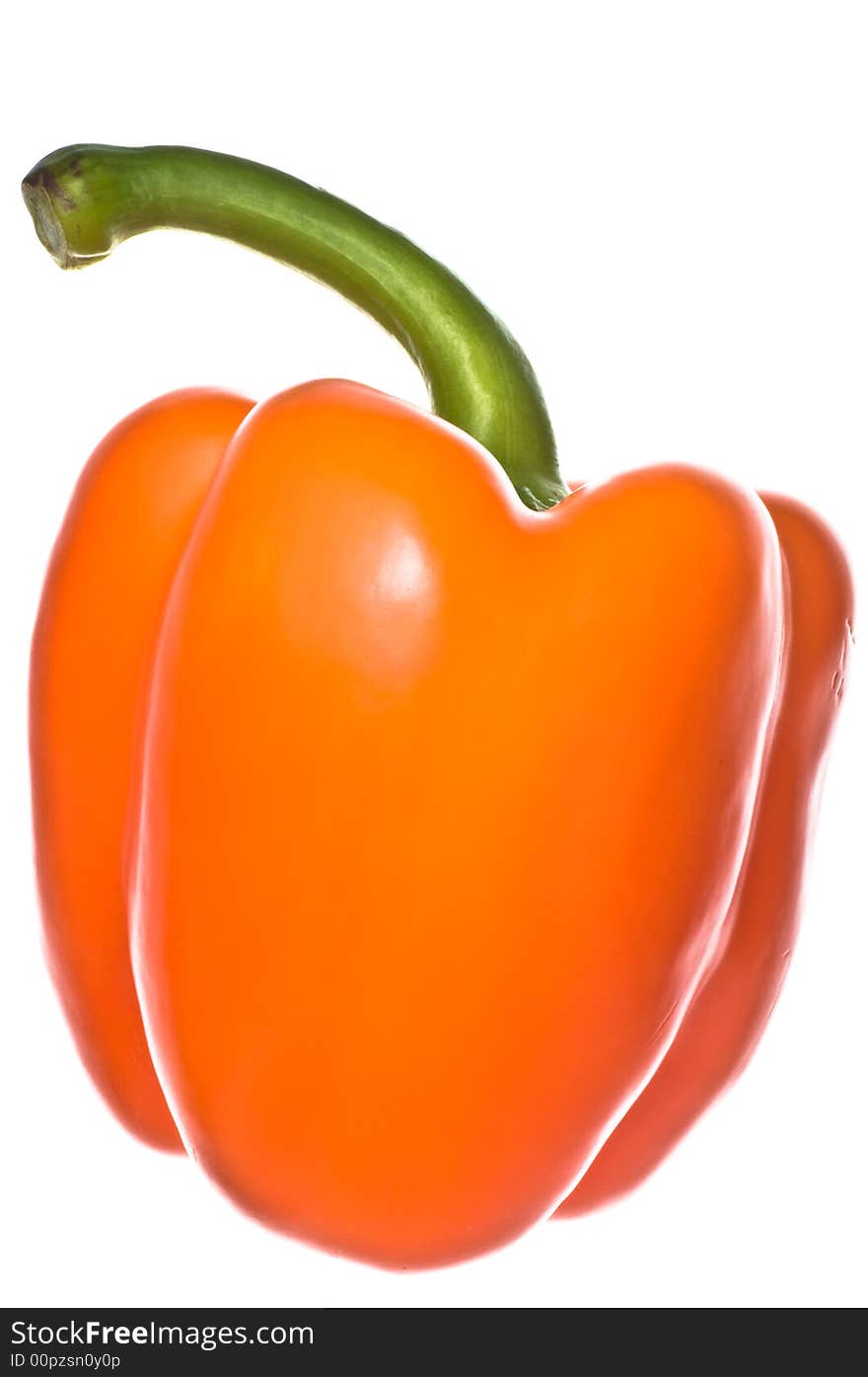 Isolated Fresh Orange Pepper