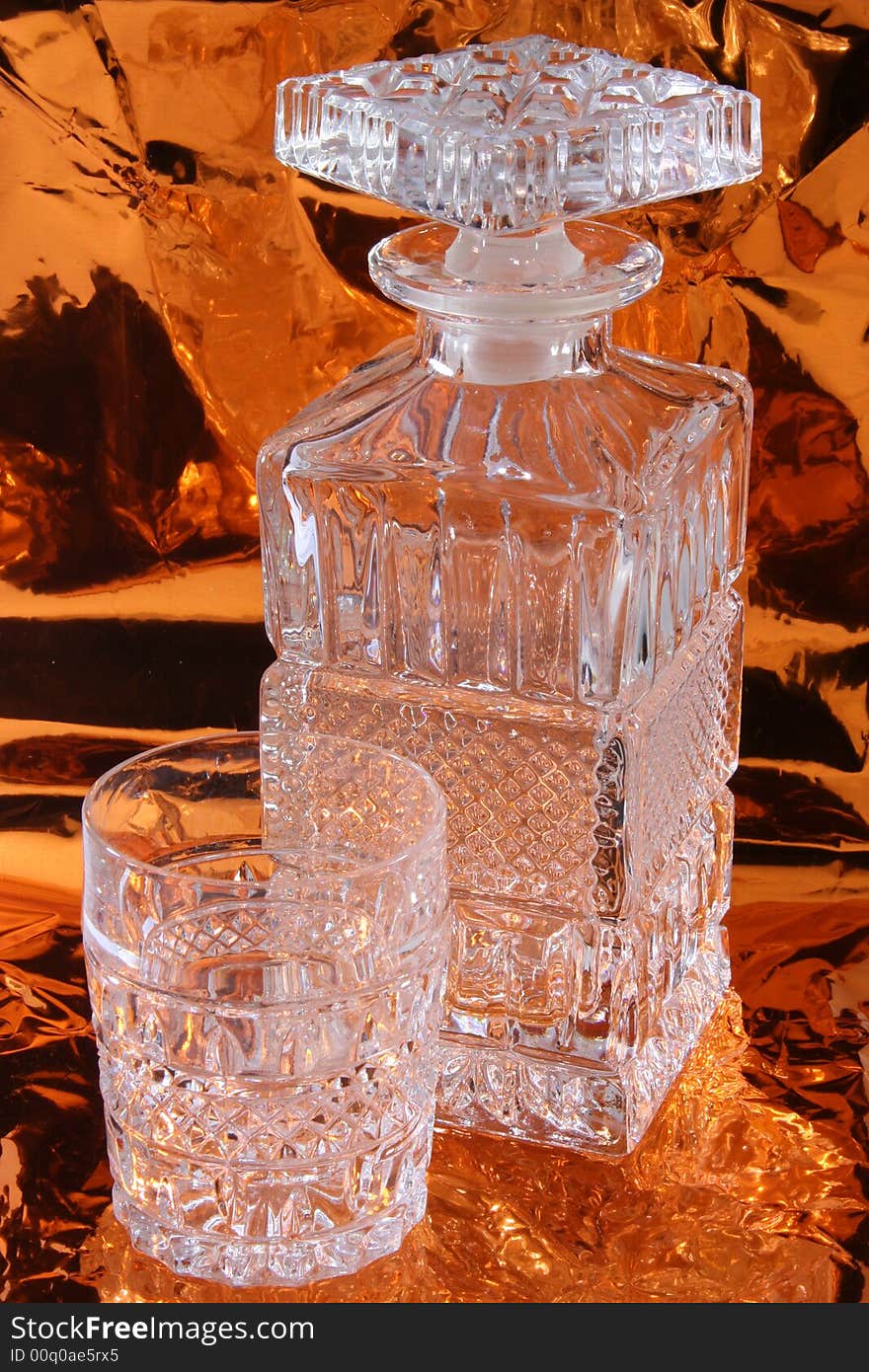 A bottle isolated on a background. A bottle isolated on a background