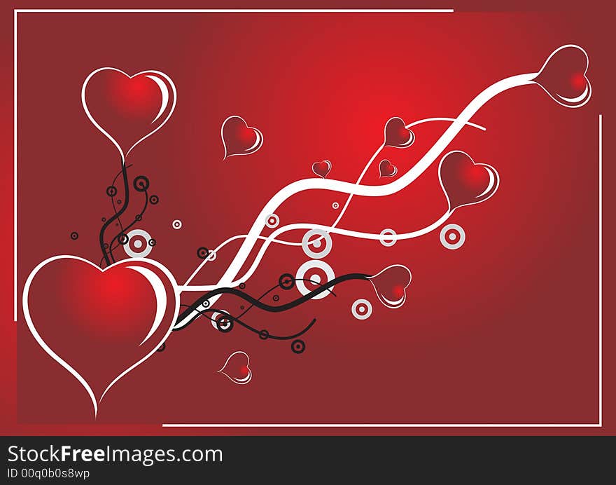 Futuristic modern valentine background with curve shapes. Futuristic modern valentine background with curve shapes