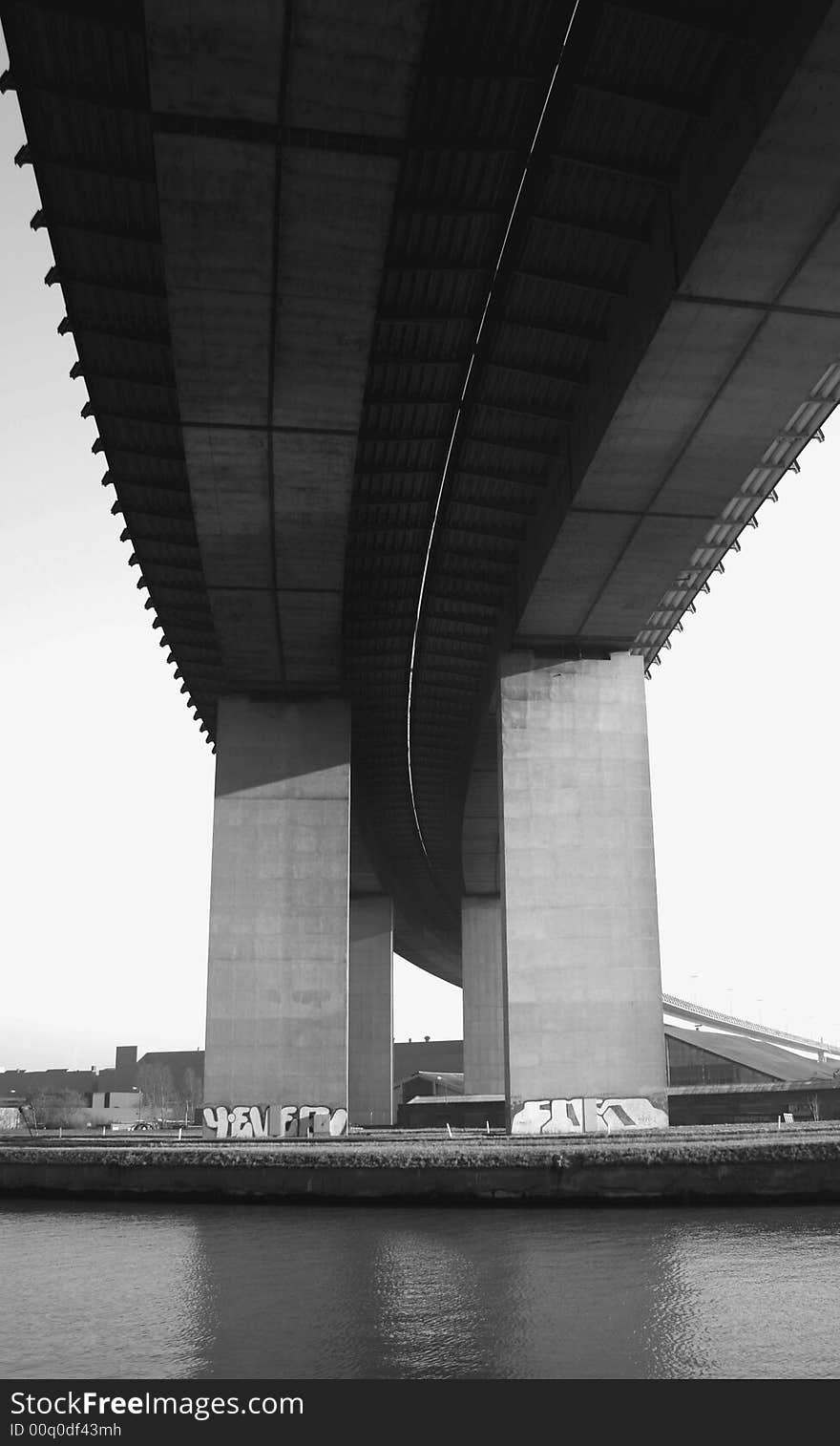 Viaduct over water in vilvoorde