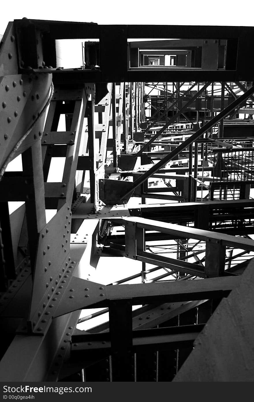 Close up of a iron bridge