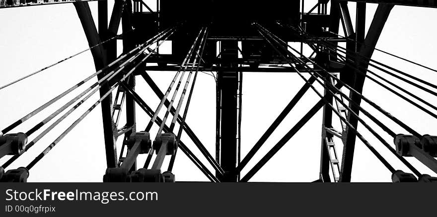 Close up of a iron bridge