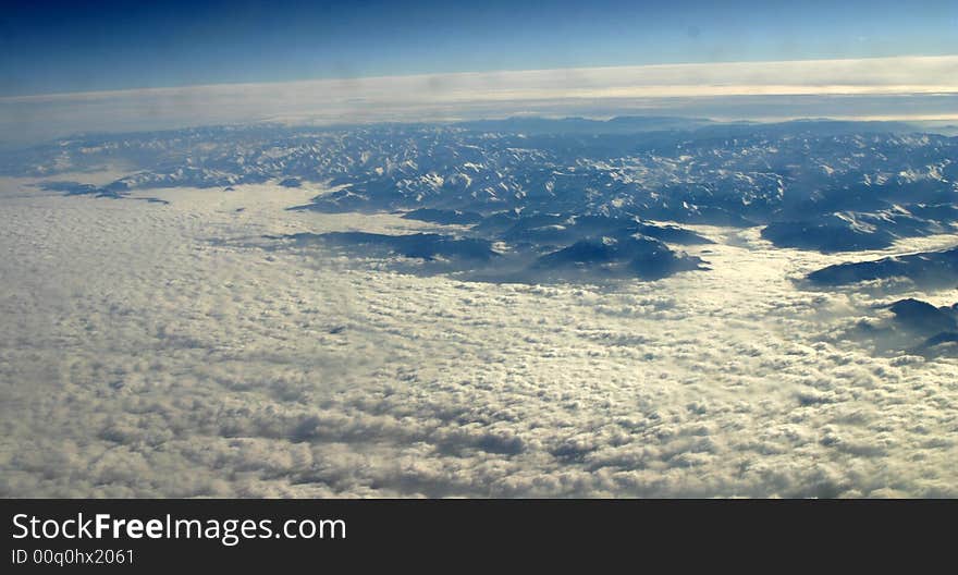 Pyrenees from sky