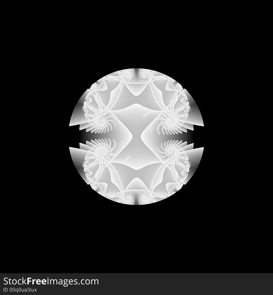 White Circular Fractal