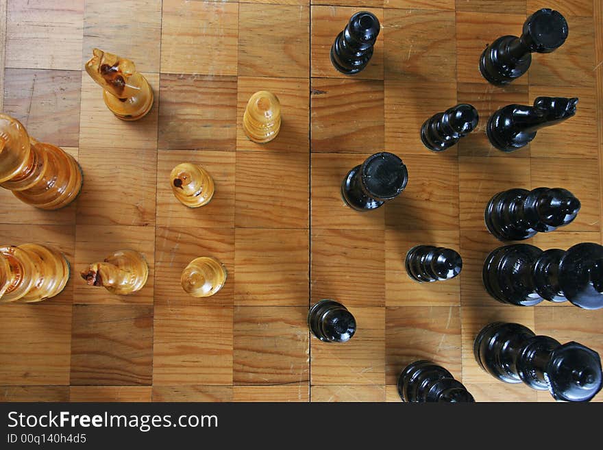 Panorama of a chess board