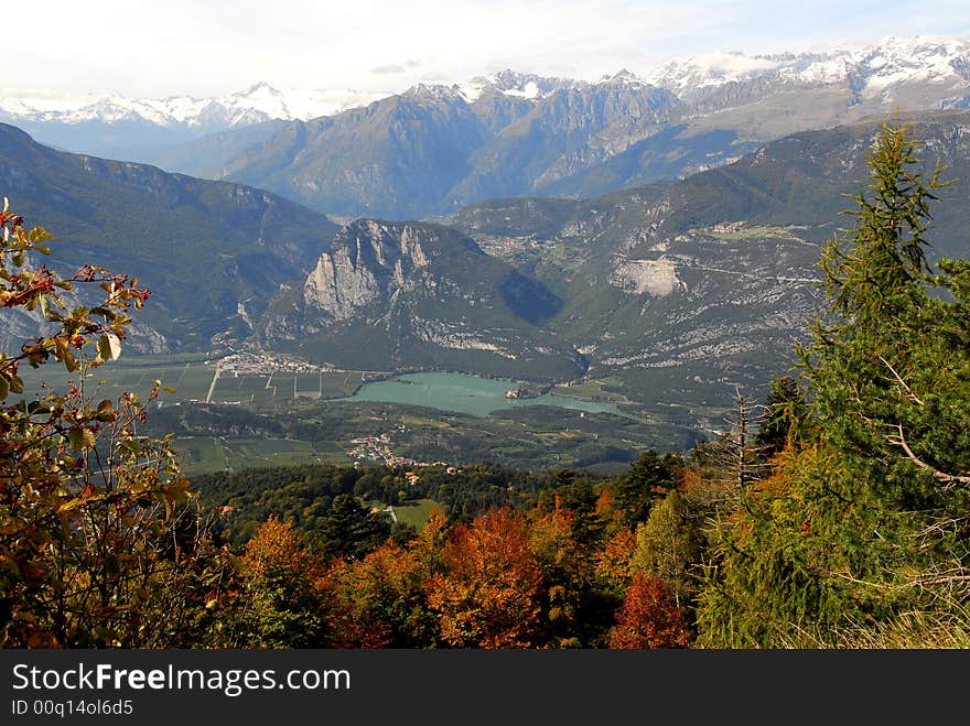 Lake and mountains