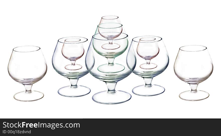 Empty wine glasses