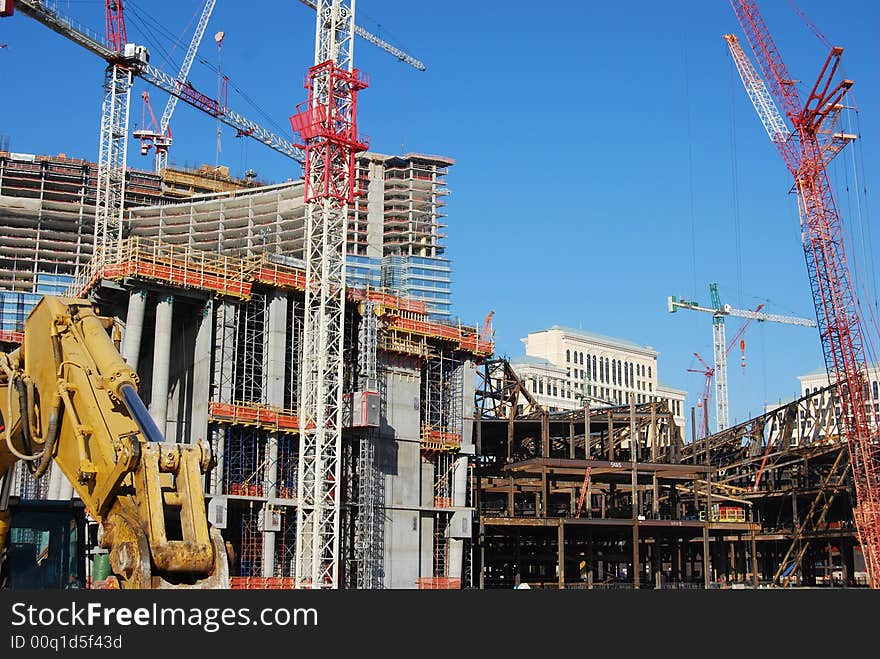 Over view of condominium / hotel construction site. Over view of condominium / hotel construction site