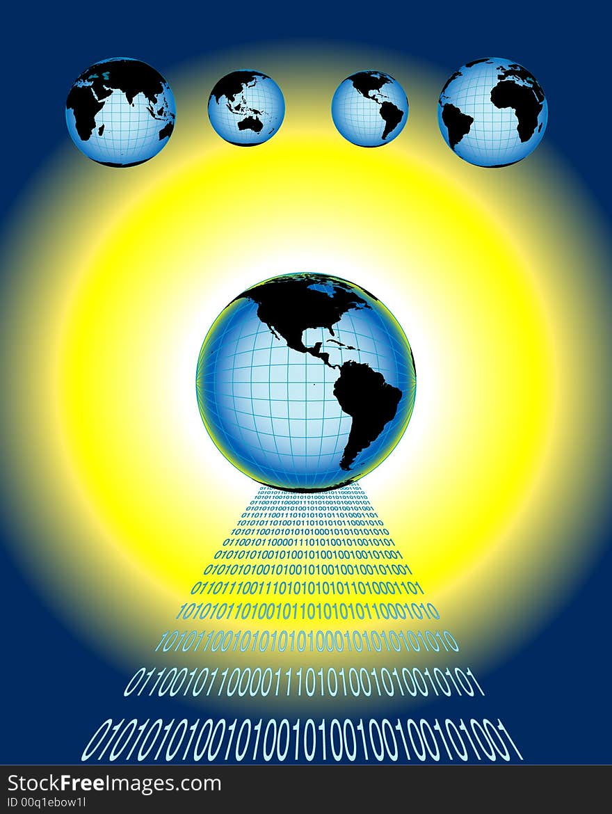 Vector illustration depicting global networking. Vector illustration depicting global networking.