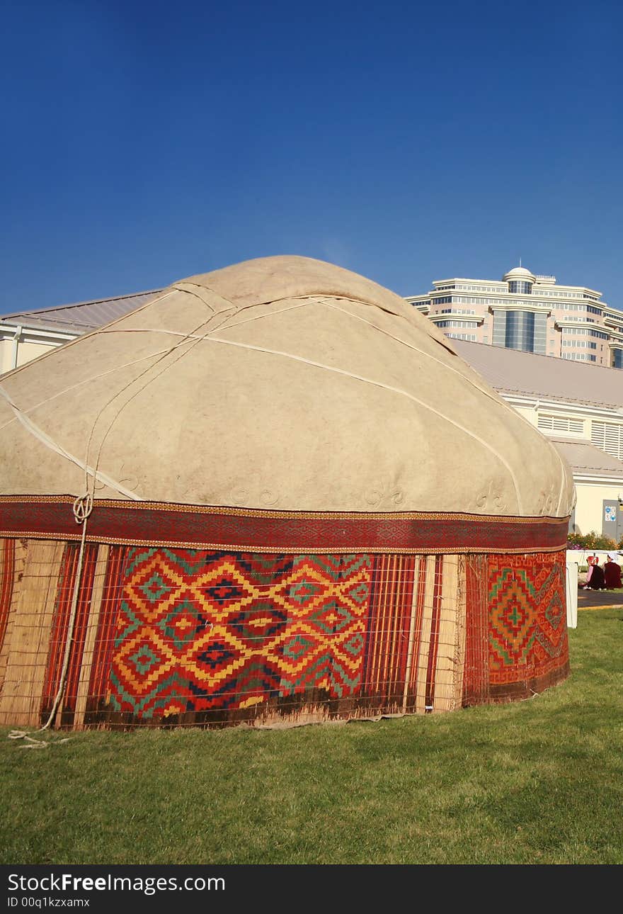 Kazakh nomad s yurt tent