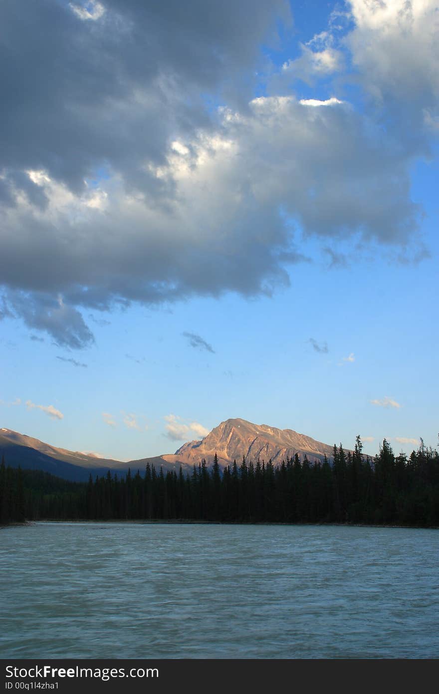 Peak in Jasper National Park, Canada. Peak in Jasper National Park, Canada