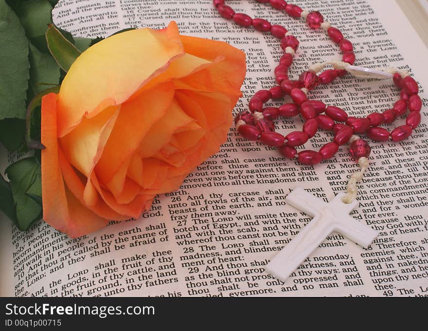 Rose and Bible