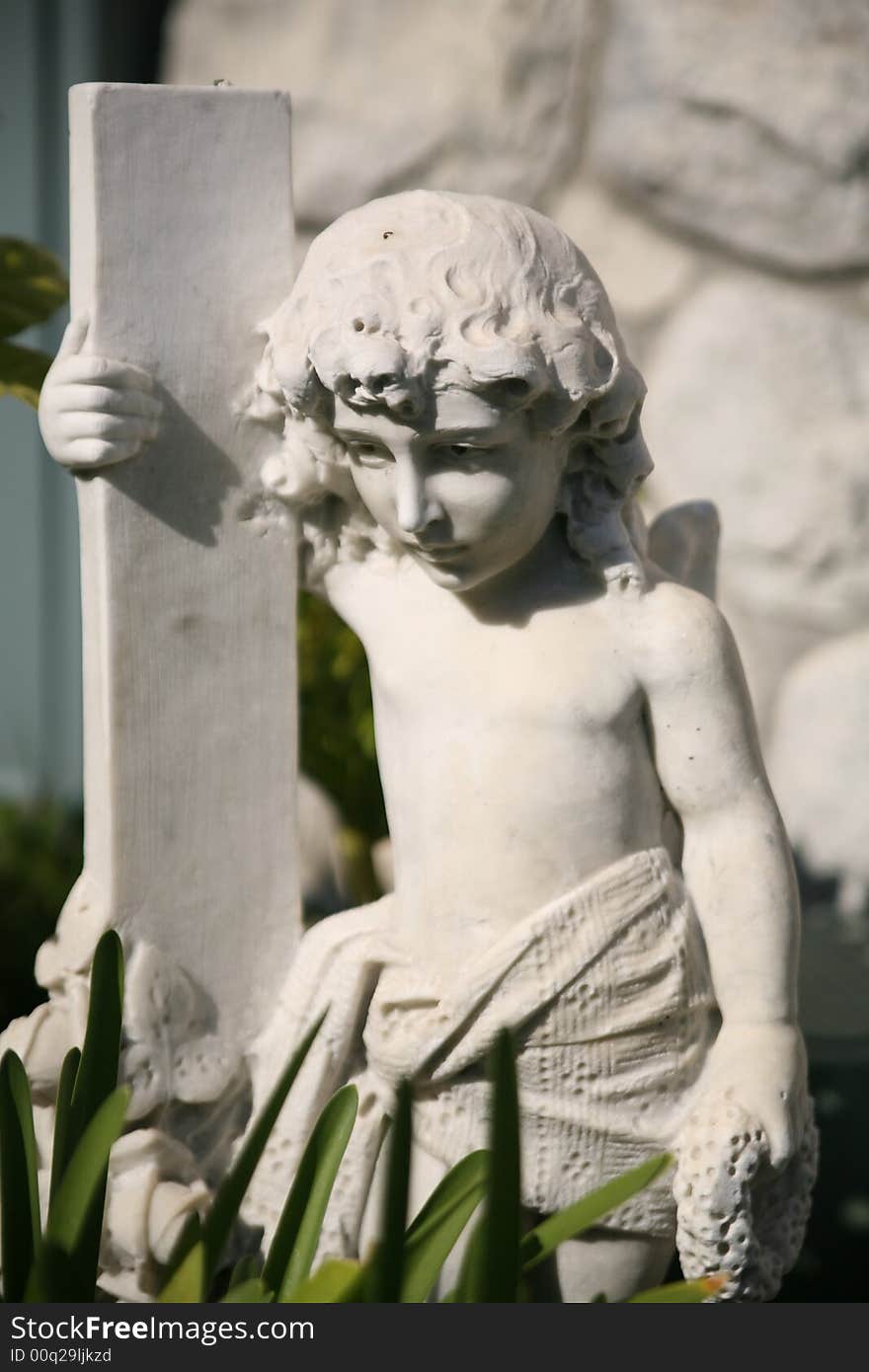 Angel in a Church Courtyard