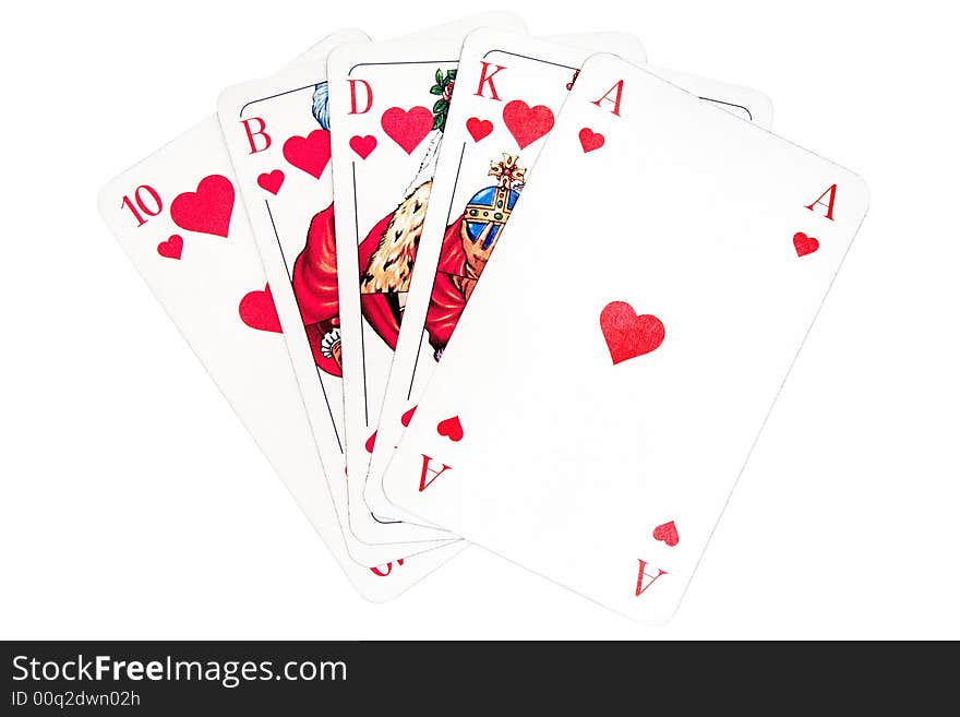 Set of playing cards isolated on a white background. Set of playing cards isolated on a white background.