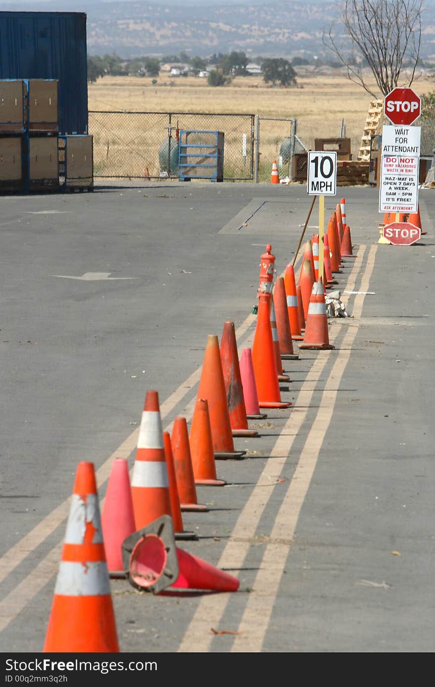 Row of Cones