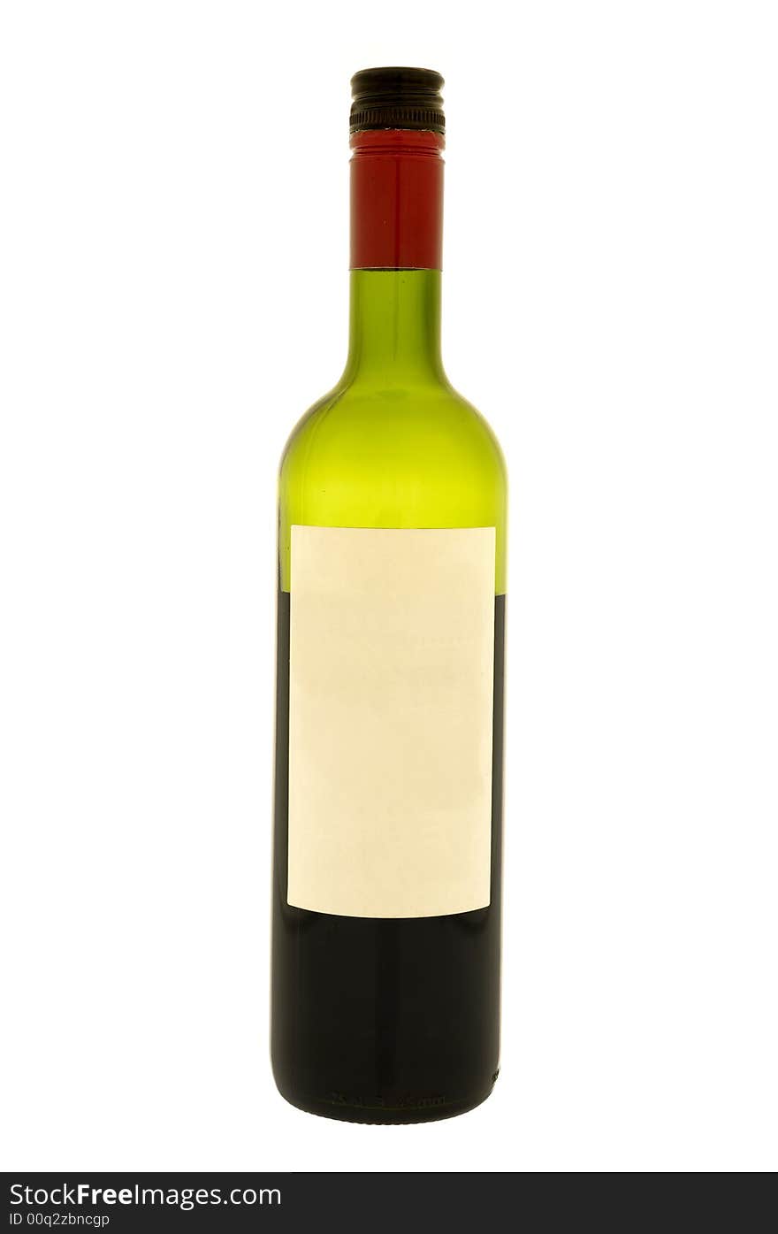 Wine Bottle With Blank Lable