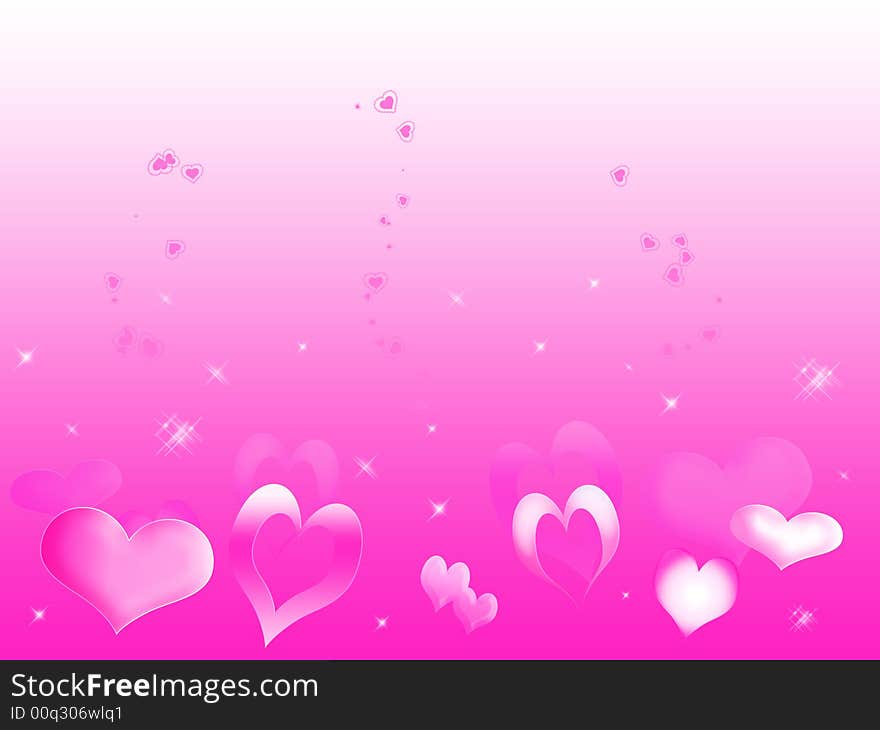 Pink Hearts Background