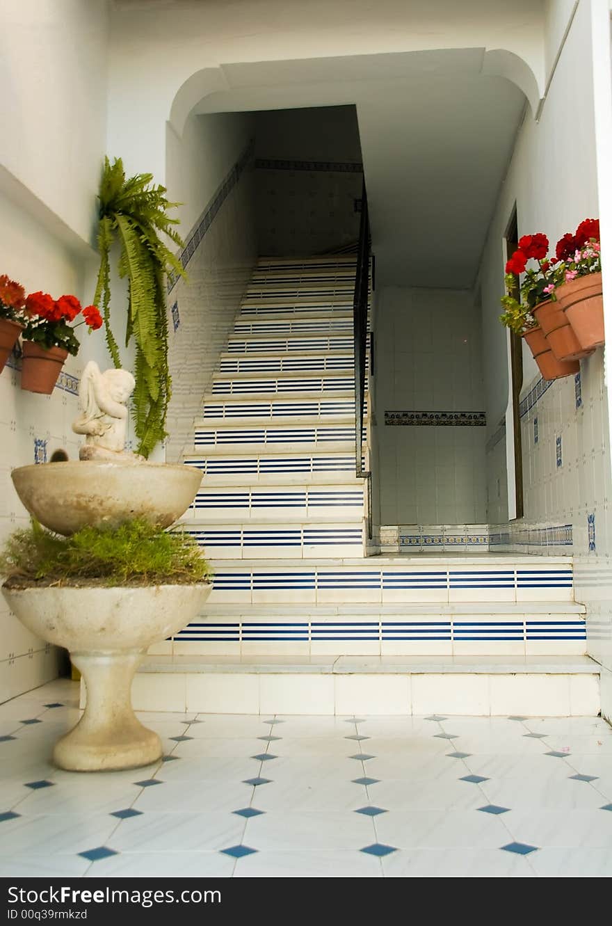 Spanish home entrance in andalusian style. Spanish home entrance in andalusian style