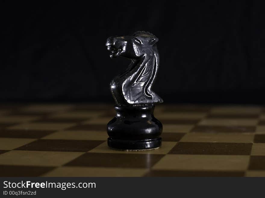 Chess figure on a chess board