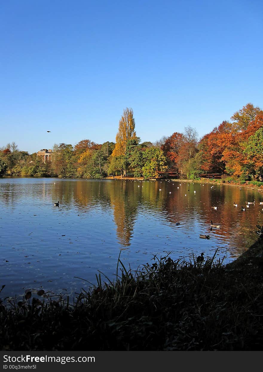 Lake and park in Winchmore Hill, London. Lake and park in Winchmore Hill, London