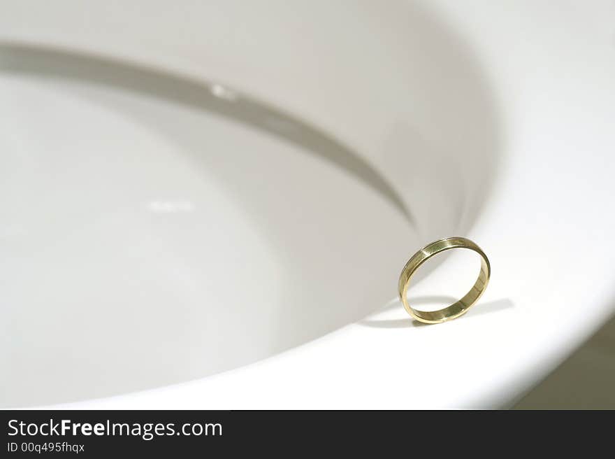 Wedding ring is to be thrown away. Wedding ring is to be thrown away