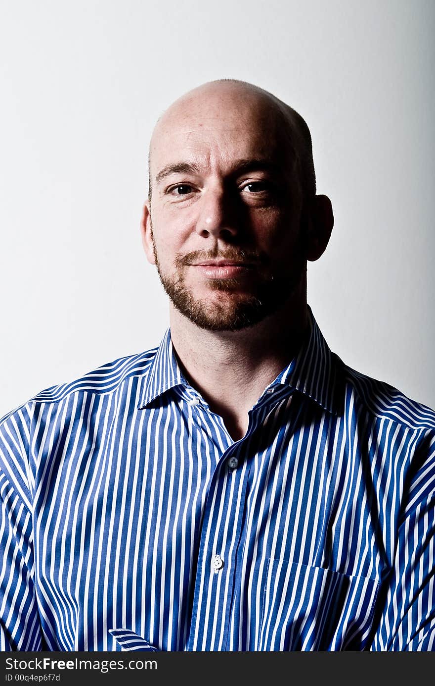 A male model shot in the studio. A male model shot in the studio.