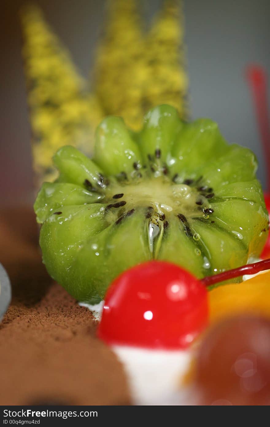 Fruit on a cake