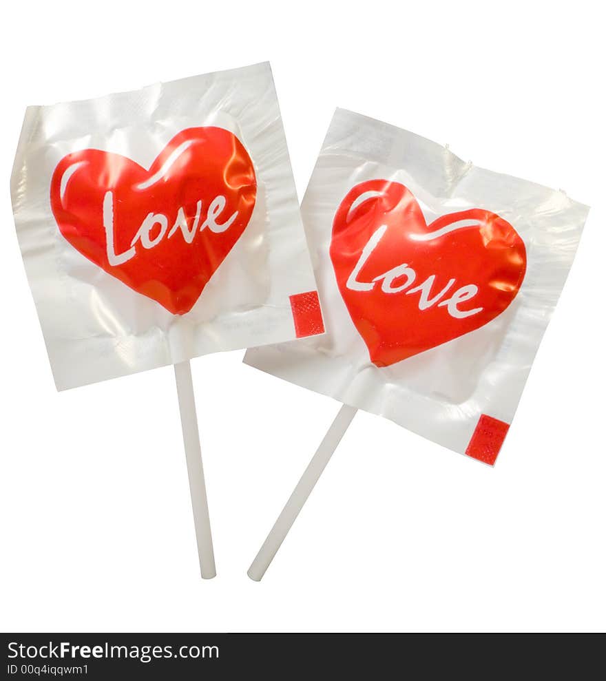 Two lovers lollipops