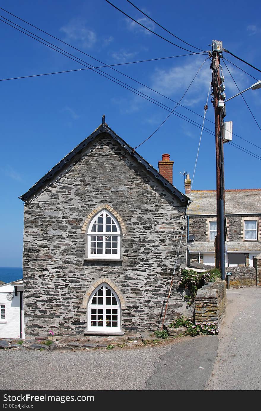 A house in Port Isaak, Cornwall, UK. A house in Port Isaak, Cornwall, UK