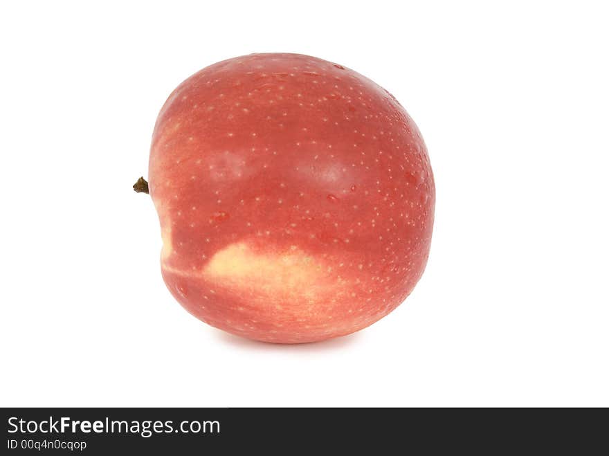 Red apple on a white background. Red apple on a white background.