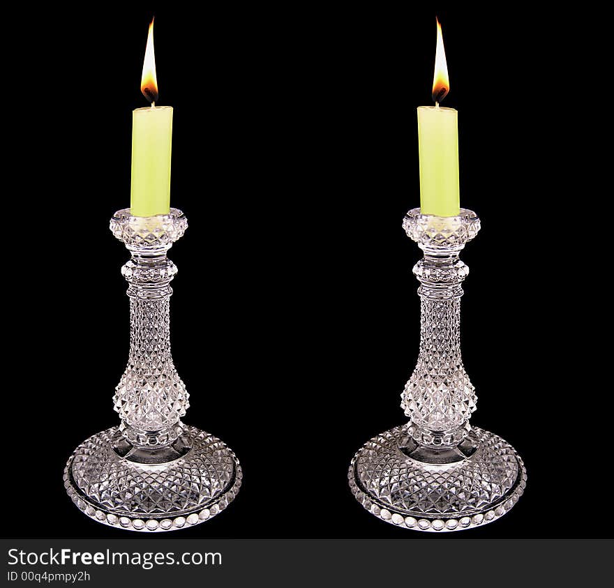 Traditional prayer candle holders used in ceremonies candelabras