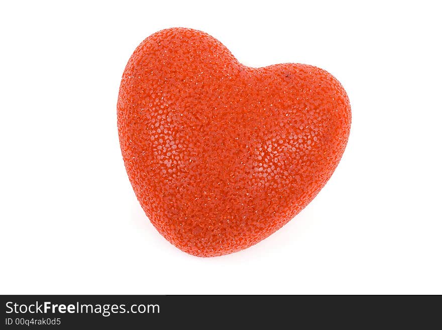 Isolated image of red heart on white background