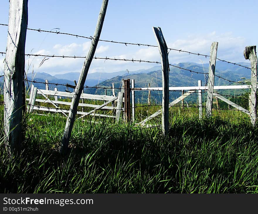 Beautiful perspective behind a fence. Beautiful perspective behind a fence