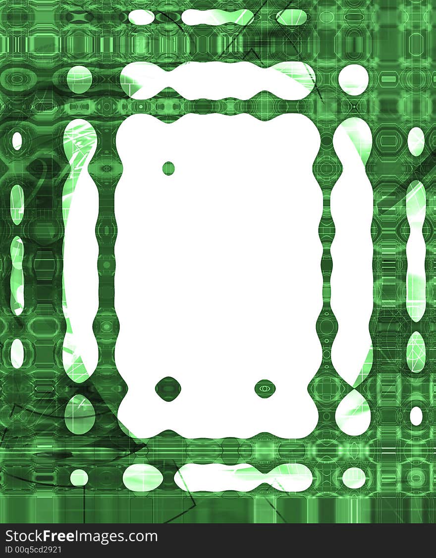 Graphic design of liquid frame melting apart. Graphic design of liquid frame melting apart.