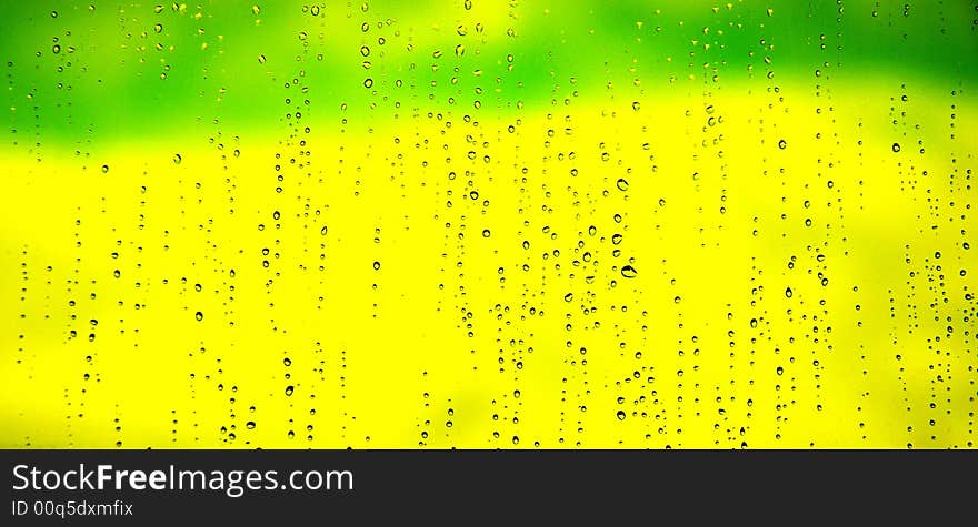 Close-up of water drops on glass (Background)