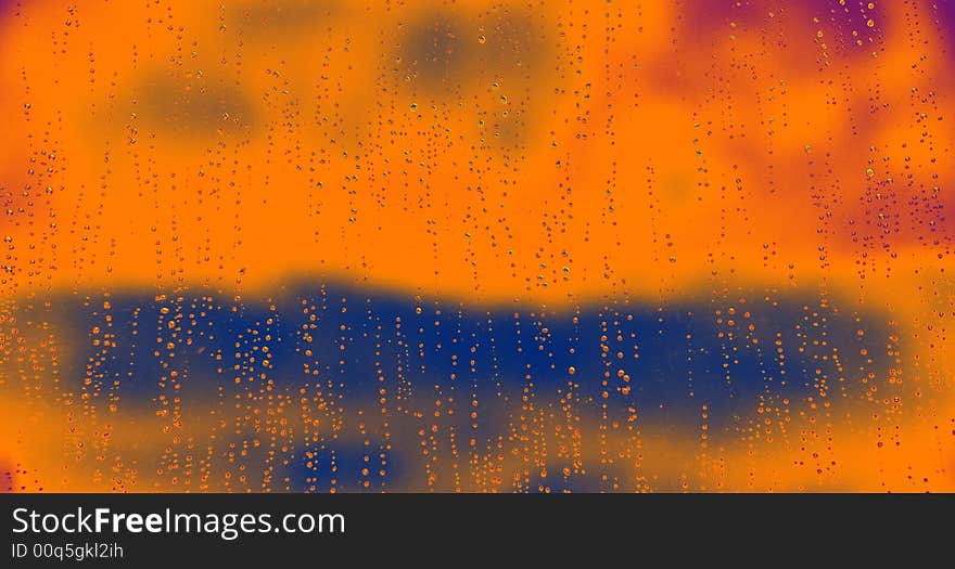 Close-up of water drops on glass (Background)