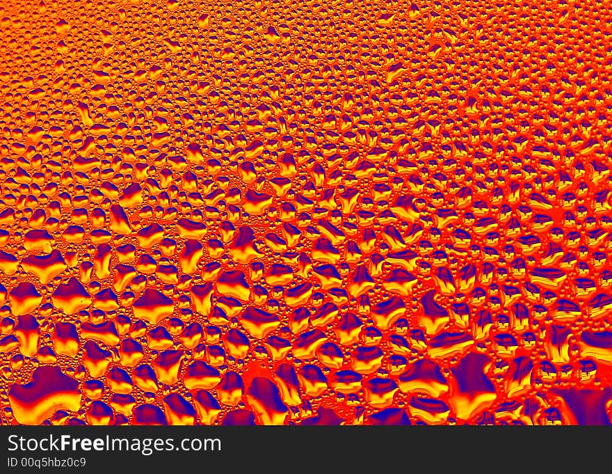 Close-up of water drops on glass (Background)