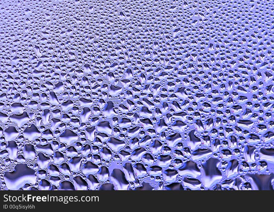 Close-up of water drops on glass (Background)