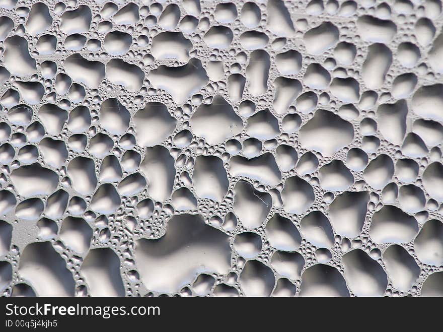 Close-up of water drops on glass (Background)