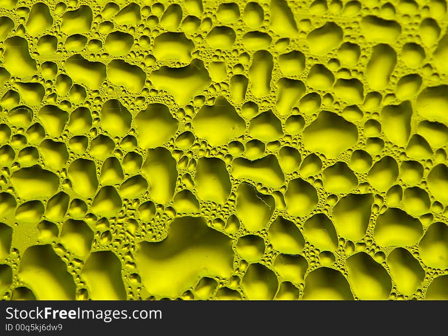 Close-up of water drops on glass (Background)