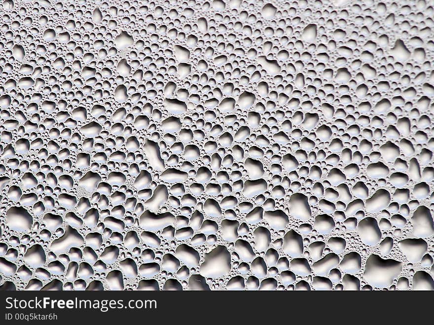 Close-up of water drops on glass (Background)