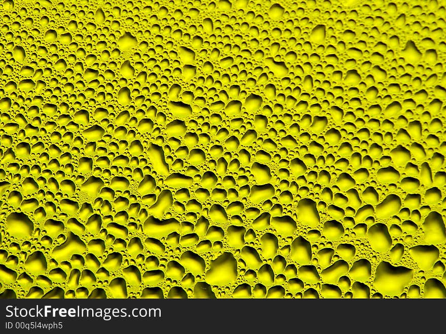 Close-up of water drops on glass (Background)