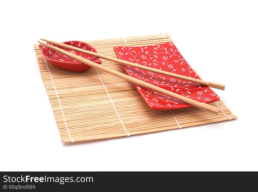 Red sushi set