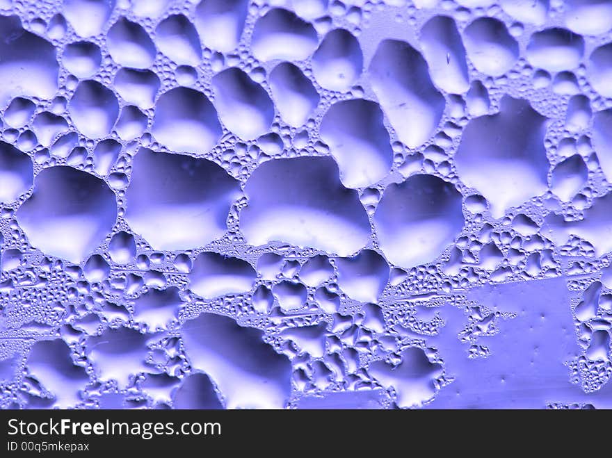 Close-up of water drops on glass (Background)