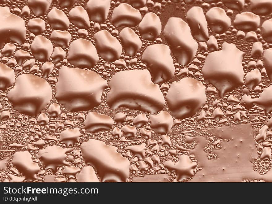 Close-up of water drops on glass (Background)