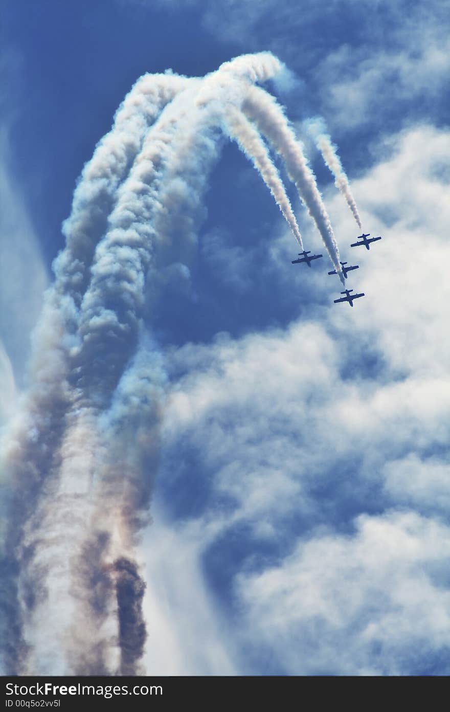 The aerobatic demonstration team of the Italian Air Force. The aerobatic demonstration team of the Italian Air Force