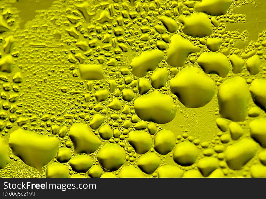 Close-up of water drops on glass (Background)