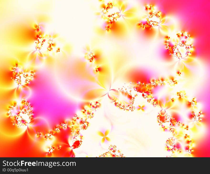 Beautiful flowers on a colorful background