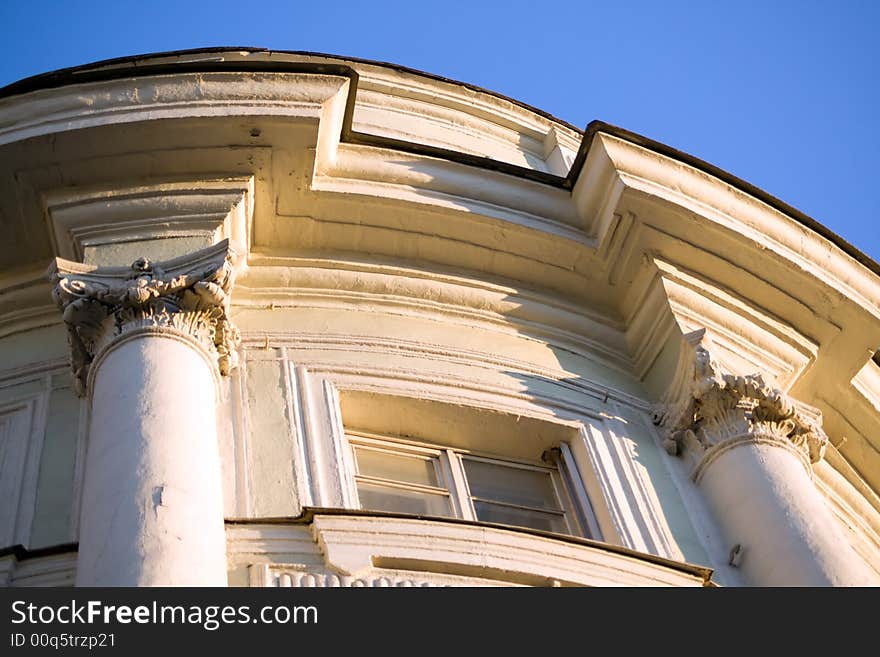 Fragment of the old building. Moscow Russia.