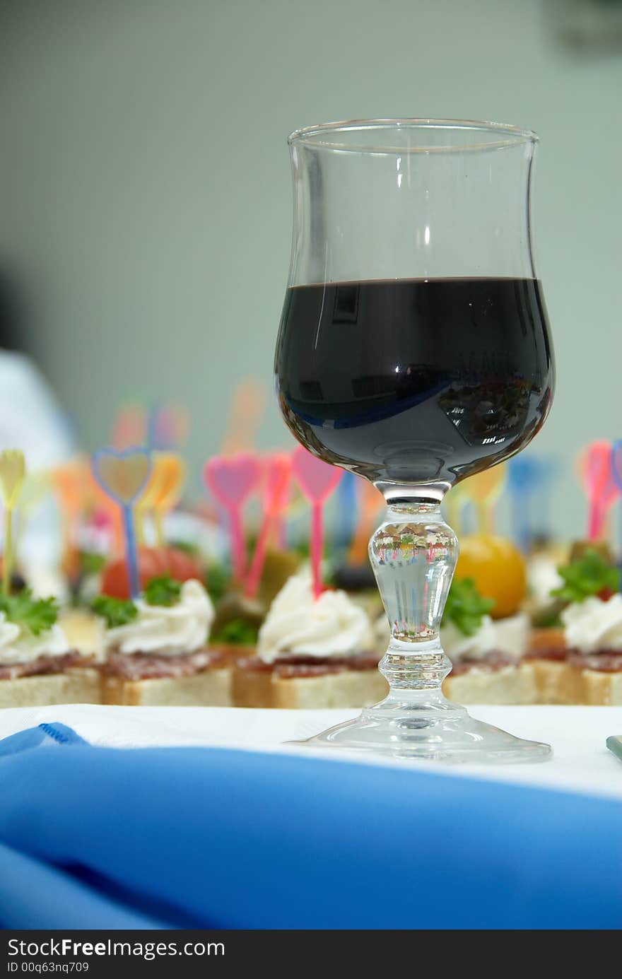 Food on the table at a business dinner